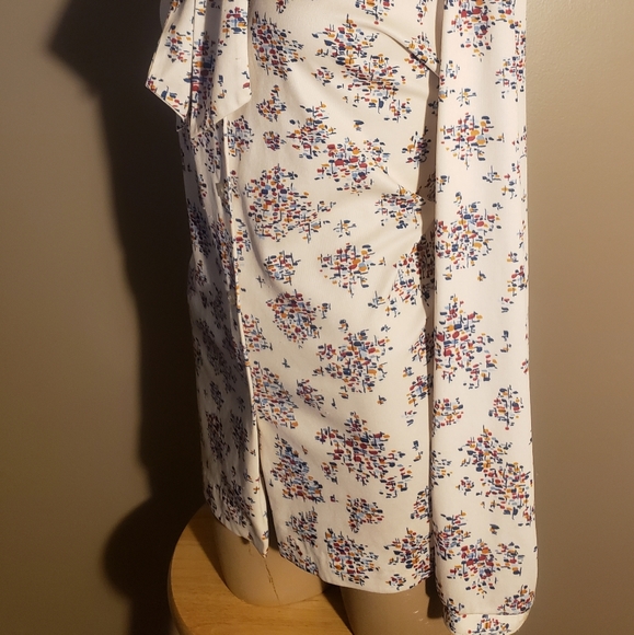 1970s Vintage Floral Button Down Blouse SZ LG - Picture 4 of 4